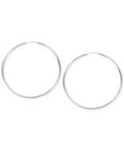 Kenneth Cole New York Earrings, Silver-tone Shiny Large Hoop Earrings