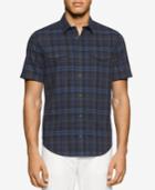 Calvin Klein Men's Short-sleeve Plaid Pocket Shirt