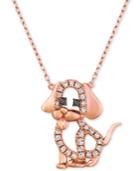 Le Vian Nude & Blackberry Diamond Dog 20 Pendant Necklace (1/4 Ct. T.w.) In 14k Rose Gold