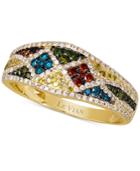 Le Vian Exotics Multi-color Diamond Ring (5/8 Ct. T.w.) In 14k Gold
