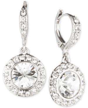 Givenchy Rhodium-plated Crystal Round Drop Earrings