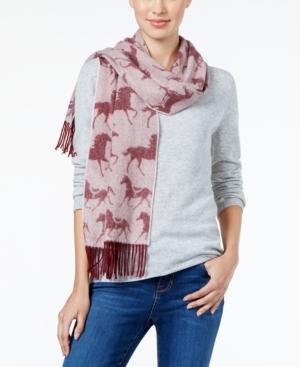 Charter Club Horse Print Woven Cashmere Scarf, Created For Macy's