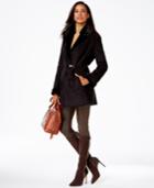 Vera Wang Coat Faux-shearling Buckled Coat
