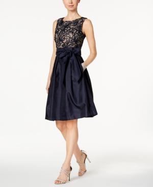 Jessica Howard Petite Embroidered Fit & Flare Dress