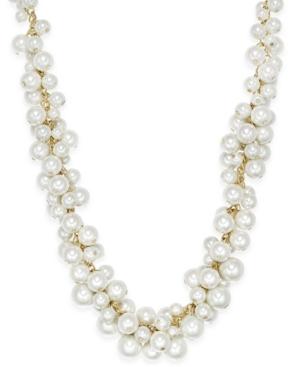 Charter Club Gold-tone Imitation Pearl Cluster Necklace, Only At Macy's