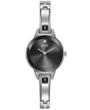 Citizen Women's Eco-drive Silhouette Stainless Steel Bangle Bracelet Watch 23mm Ex1320-54e