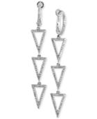 Effy Diamond Triangle Drop Earrings (1/2 Ct. T.w.) In 14k White Gold