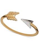 Two-tone Arrow Statement Ring In 14k Gold