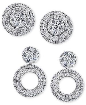 Effy Diamond Cluster Stud Convertible Jacket Earrings (1 Ct. T.w.) In 14k White Gold Or Gold