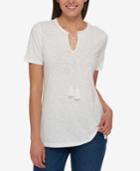 Tommy Hilfiger Tassel-tie T-shirt, Only At Macy's