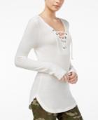 William Rast Gordon Revival Lace-up Top