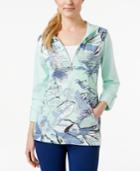 Style & Co. Half-zip Printed Hoodie, Only At Macy's