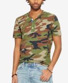 Denim & Supply Ralph Lauren Camo-print Short-sleeve Henley