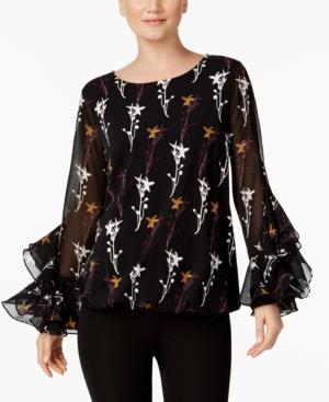 Alfani Ruffled-sleeve Top, Created For Macy's