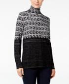 Style & Co. Jacquard Turtleneck Sweater, Only At Macy's
