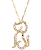 Diamond Puppy Pendant Necklace (1/10 Ct. T.w.) In 10k Gold
