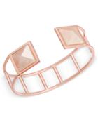 Vera Bradley Rose Gold-tone Pink Stone Cuff Bracelet