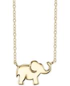 Unwritten Elephant Pendant Necklace In 14k Gold-plated Sterling Silver