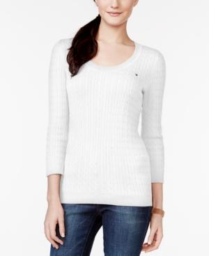 Tommy Hilfiger Jenny Scoop-neck Cable-knit Sweater