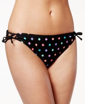 California Waves Side-tie Dot-print Bikini Bottom Women's Swimsuit