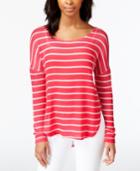 Maison Jules Long-sleeve Striped Top, Only At Macy's