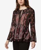 Avec Les Filles Paisley-print Bohemian Blouse