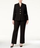 Tahari Asl Plus Size Three-button Pantsuit