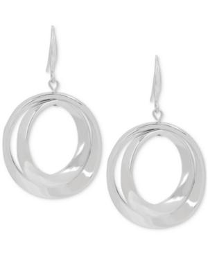 Robert Lee Morris Soho Silver-tone Sculptured Gypsy Hoop Earrings