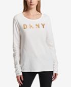 Dkny Cotton Logo-print Top