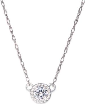 Diamond Halo Pendant Necklace (1/5 Ct. T.w.) In 14k White Gold