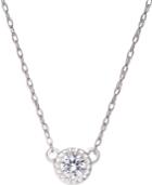 Diamond Halo Pendant Necklace (1/5 Ct. T.w.) In 14k White Gold