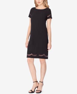 Tahari Asl Illusion Scallop Shift Dress