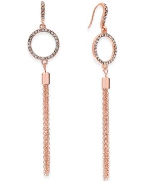 Inc International Concepts Pave Circle And Tassel Drop Earrings, Only At Macy's