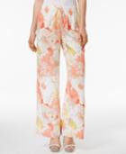 Calvin Klein Floral-print Wide-leg Pants, A Macy's Exclusive Style
