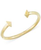 Pyramid Stud Open Cuff Bracelet In 14k Gold Vermeil