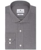 Ryan Seacrest Distinction Slim-fit Non-iron Black Houndstooth Dress Shirt, Only At Macy's