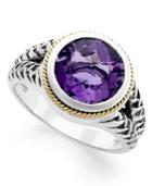 Balissima By Effy Amethyst Round Ring (3-3/8 Ct T.w.) In 18k Gold And Sterling Silver