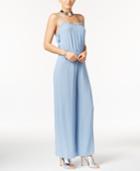 One Hart Juniors' Ruffled Wide-leg Jumpsuit, Only At Macy's