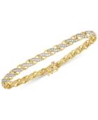 Diamond Swirl Link Bracelet (1 Ct. T.w.) In 14k Gold