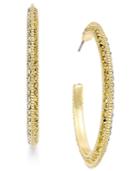 Inc International Concepts Gold-tone Pave Hoop Earrings, Only At Macy's