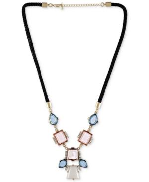 Rachel Rachel Roy Gold-tone Mixed Stone Rope Necklace