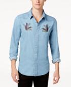 American Rag Men's Feather Embroidered Shirt, Created For Macy's