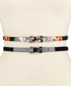 Style & Co. Patent Floral 2 For 1 Belts, Only At Macy's