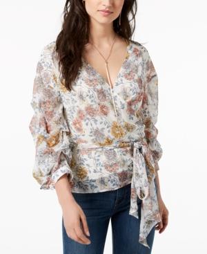 J.o.a. Tiered-sleeve Wrap Top