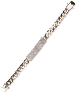 Nina Silver-tone Pave Large Id Bracelet