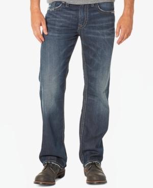 Silver Jeans Co. Men's Zac Relaxed Fit Flap Pocket Straight Leg Jeans