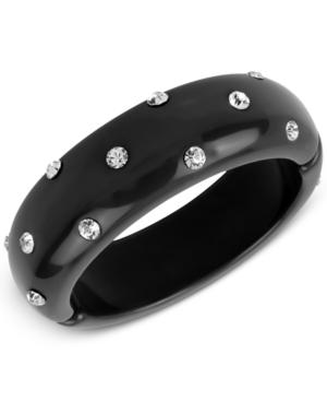 Iris X Inc International Concepts Crystal Studded Hinged Acrylic Bangle Bracelet, Only At Macy's