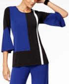 Alfani Colorblocked Bell-sleeve Top, Created For Macy's