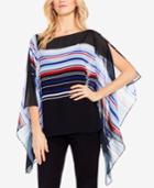 Vince Camuto Graphic-striped Poncho Top