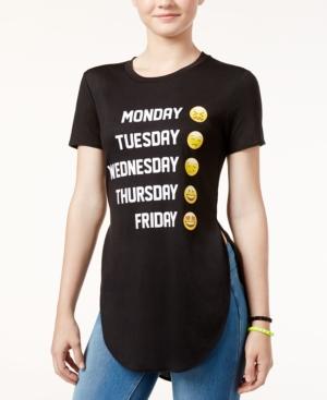 Freeze Juniors' Days Of The Week Emoji High-low Graphic Tunic